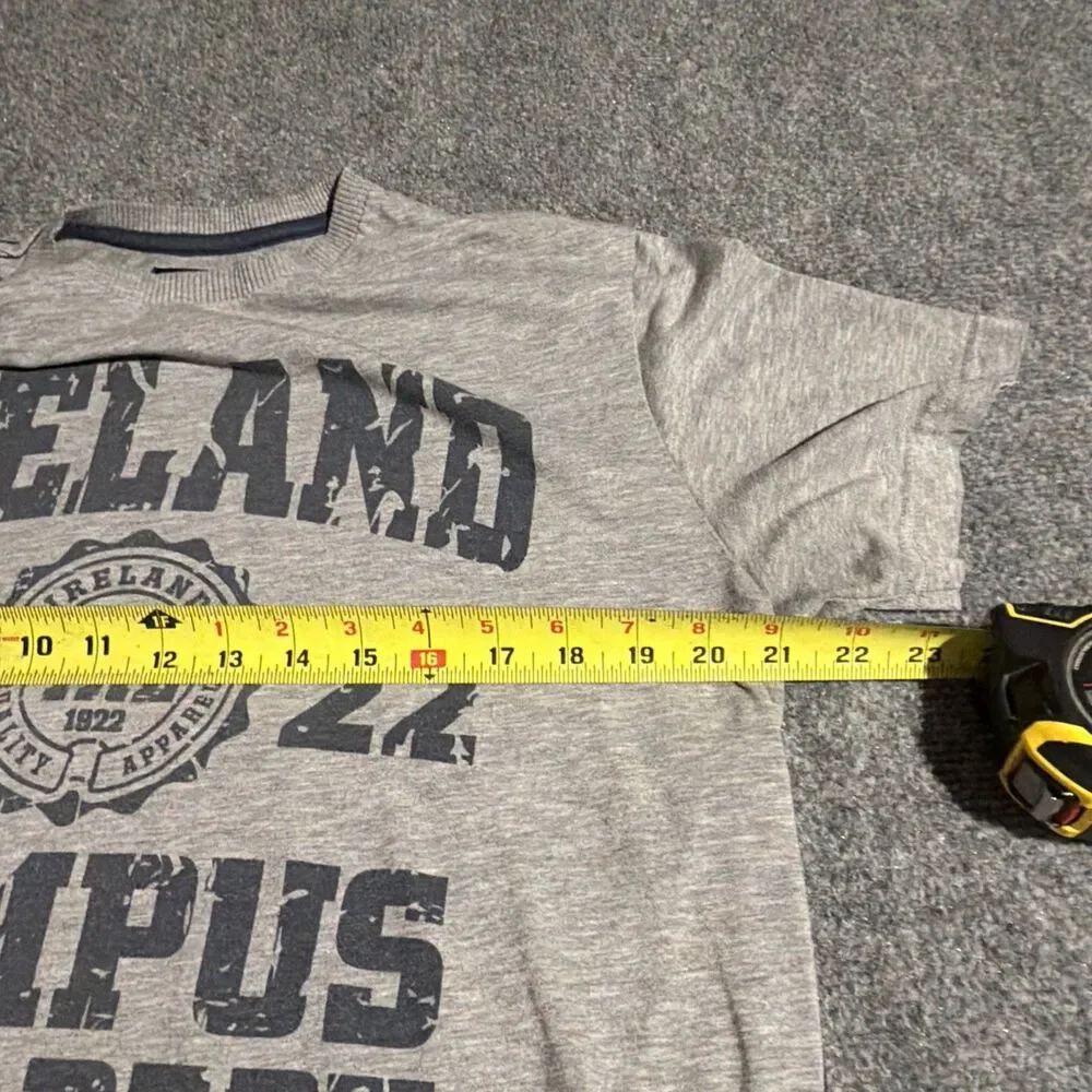 Ireland Campus Athletic Dept. T-Shirt Mens Size Medium Gray Short Sleeve